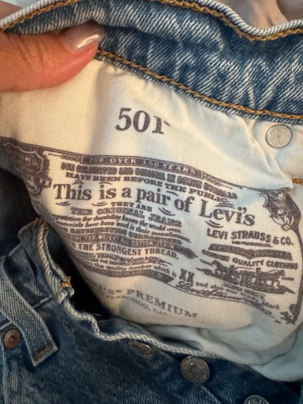 Levi's Light Blue High Rise Straight Leg Jeans; New with no tags - Picture 6 of 10